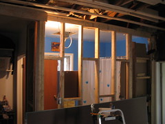 looking into the bathroom