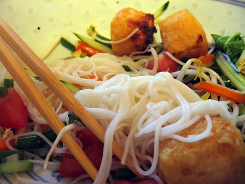 vermicelli and bbqed tofu balls 1